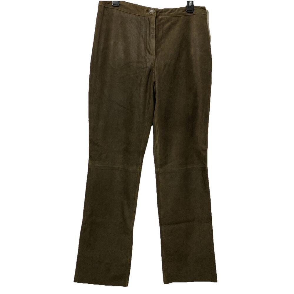 Boston Proper Vintage Leather Suede Pants Women’s Size 8 Lined Western Brown